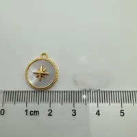 1 Piece 10mm Copper Shell Sun Star Rose Pendant sku image 6