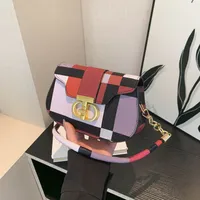 Women's Medium Pu Leather Geometric Streetwear Square Lock Clasp Underarm Bag sku image 3