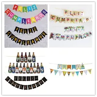 Letter Paper Flag Birthday Decorations sku image 16