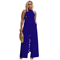 Holiday Street Women's Sexy Streetwear Solid Color Spandex Polyester Backless Pants Sets Pants Sets sku image 10