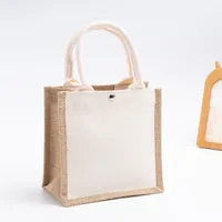 Canvas Bag In Stock MUJI Three-Dimensional Canvas Bag With Gift Float Enamelling Ribbon Portable Film Canvas Bag sku image 12