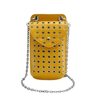 Women's Small Pu Leather Solid Color Streetwear Square Magnetic Buckle Phone Wallets main image 3