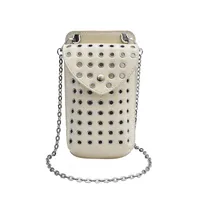 Women's Small Pu Leather Solid Color Streetwear Square Magnetic Buckle Phone Wallets sku image 1