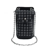 Women's Small Pu Leather Solid Color Streetwear Square Magnetic Buckle Phone Wallets sku image 3