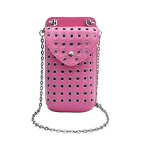 Women's Small Pu Leather Solid Color Streetwear Square Magnetic Buckle Phone Wallets sku image 5