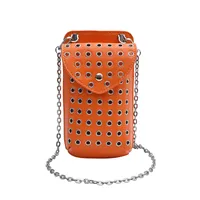 Women's Small Pu Leather Solid Color Streetwear Square Magnetic Buckle Phone Wallets sku image 2