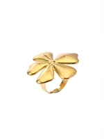 Elegant Modern Style Cherry Shell 304 Stainless Steel Plating 18K Gold Plated Women's Charm Rings Open Rings Rings sku image 23