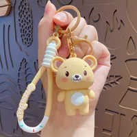 Cartoon Style Cute Bear PVC Hardware Women's Bag Pendant Keychain sku image 1