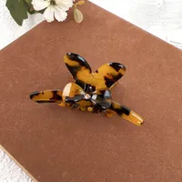 Women's Sweet Simple Style Bow Knot Acetic Acid Sheets Inlay Rhinestones Hair Claws main image 7