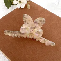 Women's Sweet Simple Style Bow Knot Acetic Acid Sheets Inlay Rhinestones Hair Claws main image 9