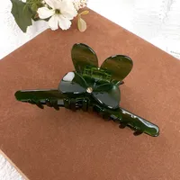 Women's Sweet Simple Style Bow Knot Acetic Acid Sheets Inlay Rhinestones Hair Claws sku image 11