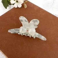 Women's Sweet Simple Style Bow Knot Acetic Acid Sheets Inlay Rhinestones Hair Claws sku image 8