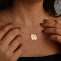 Wholesale Jewelry Modern Style Classic Style Commute Sun Moon 304 Stainless Steel None 18K Gold Plated Pendant Necklace main image 3