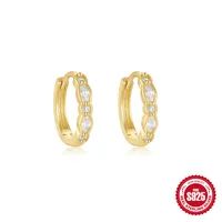 1 Pair Simple Style Solid Color Inlay Sterling Silver Rhinestones Earrings sku image 3
