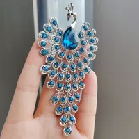 Retro Peacock Alloy Plating Inlay Rhinestones Unisex Brooches main image 3