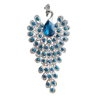 Retro Peacock Alloy Plating Inlay Rhinestones Unisex Brooches main image 2