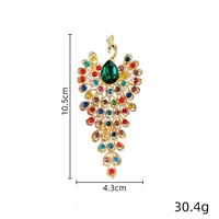 Retro Peacock Alloy Plating Inlay Rhinestones Unisex Brooches main image 6
