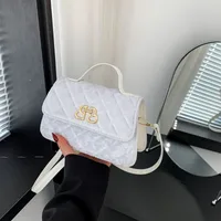 Women's Small Velvet Solid Color Elegant Vintage Style Streetwear Square Flip Cover Crossbody Bag main image 2