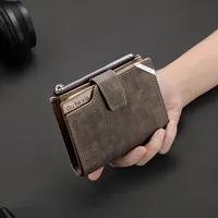 Men's Solid Color Pu Leather Side Zipper Small Wallets main image 2