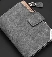 Men's Solid Color Pu Leather Side Zipper Small Wallets sku image 1