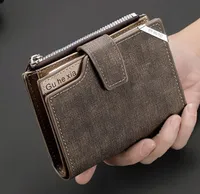 Men's Solid Color Pu Leather Side Zipper Small Wallets sku image 2
