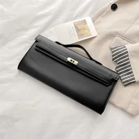 Women's Pu Leather Solid Color Elegant Square Lock Clasp Handbag sku image 7