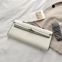 Women's Pu Leather Solid Color Elegant Square Lock Clasp Handbag sku image 8