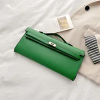 Women's Pu Leather Solid Color Elegant Square Lock Clasp Handbag sku image 5