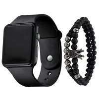 Sports Solid Color Buckle Quartz Men's Watches sku image 1