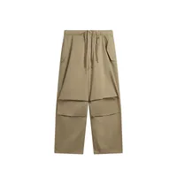 Jie Zhan Men's Wear | Clothing Wash Water Wide Leg Paratrooper Pants  Spring/Summer New Asut Dye Large Pocket Crane Pants sku image 12