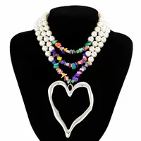 Retro Ethnic Style Star Artificial Pearl Alloy Turquoise Beaded Women's Three Layer Necklace sku image 11