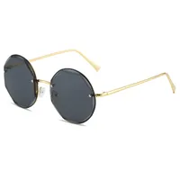Retro Classic Style Sunglasses Pc Round Frame Frameless Women's Sunglasses main image 4