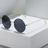 Retro Classic Style Sunglasses Pc Round Frame Frameless Women's Sunglasses main image 3