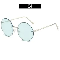 Retro Classic Style Sunglasses Pc Round Frame Frameless Women's Sunglasses sku image 4