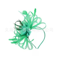 Fashion Feather Bridal Mesh Top Hat Accessories Hairband sku image 29