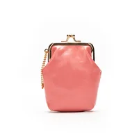 WESTAL Genuine Leather Fashion Vintage Coin Purse Mini Clip Small Bag Top Layer Cowhide Women's Portable Red Bag main image 5