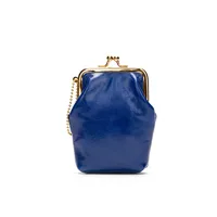 WESTAL Genuine Leather Fashion Vintage Coin Purse Mini Clip Small Bag Top Layer Cowhide Women's Portable Red Bag sku image 3