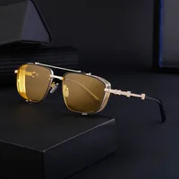 Casual Punk Commute Solid Color Pc Square Full Frame Men's Sunglasses main image 1