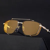 Casual Punk Commute Solid Color Pc Square Full Frame Men's Sunglasses main image 2
