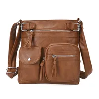 Bags Bag Women's Crossbody Bag Multifunctional Small Square Bag  Fashion Niche PU Shoulder Bag sku image 1