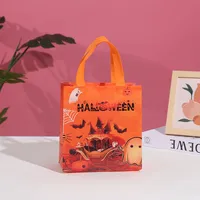 Printed Non-Woven Fabric Handbag Halloween Gift Packaging Bag Party Candy Non-Woven Bag Eco-Friendly And Durable Shopping Bag main image 2