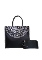 Women's Large Oxford Cloth Letter Elegant Streetwear Square Buckle Tote Bag main image 3