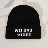 Women's Fashion Letter Embroidery Eaveless Wool Cap sku image 4
