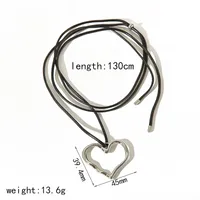 Wholesale Jewelry Simple Style Classic Style Heart Shape 304 Stainless Steel 18K Gold Plated Polishing Plating Pendant Necklace main image 7