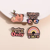 Cartoon Style Cute Cowboy Style Animal Letter Rainbow Alloy Stamping Stoving Varnish Plating Unisex Badge Brooches Collar Pin main image 3
