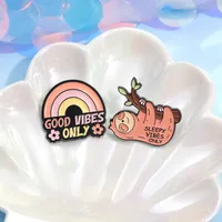 Cartoon Style Cute Cowboy Style Animal Letter Rainbow Alloy Stamping Stoving Varnish Plating Unisex Badge Brooches Collar Pin main image 7