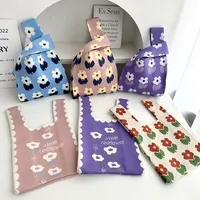 Knitted Bag Tote Bag Women's New Fashion Casual Flower Handbag Vest Bag  Casual Bag Fashion main image 3