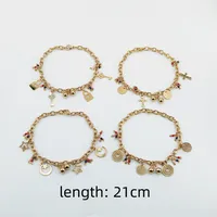 Casual Basic Classic Style Star Moon Key 304 Stainless Steel Gold Plated Bracelets In Bulk main image 5