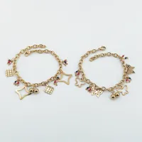 Casual Basic Classic Style Star Moon Key 304 Stainless Steel Gold Plated Bracelets In Bulk main image 3