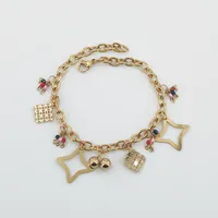 Casual Basic Classic Style Star Moon Key 304 Stainless Steel Gold Plated Bracelets In Bulk main image 4